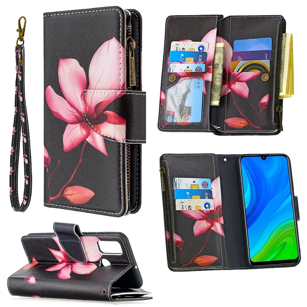 For Huawei P40 P30Lite Mate20 Pro For Honor 9A 9s 8A 8s Case Lanyard Zipper Bag Wallet Card Holder Stand Flip Mobile Phone Cover
For Huawei P40 P30Lite Mate20 Pro For Honor 9A 9s 8A 8s Case Lanyard Zipper Bag Wallet Card Holder Stand Flip Mobile Phone Cover