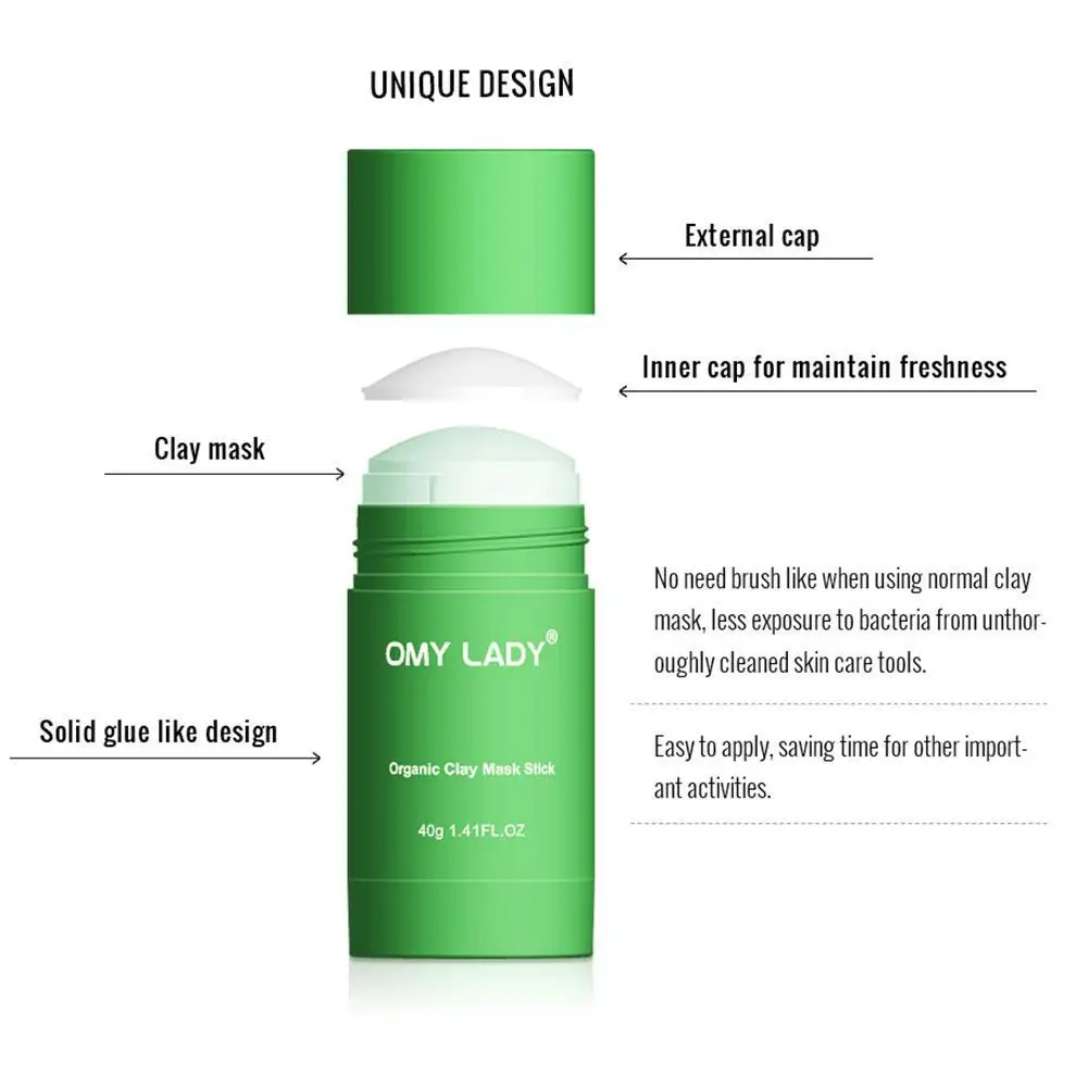 Organic Clay Mask Stick Pimple Acne Treatment Remove Skin Pores Oil Control Mask Whitening Blackhead Clean Shrink Care Make X7F1 
Organic Clay Mask Stick Pimple Acne Treatment Remove Skin Pores Oil Control Mask Whitening Blackhead Clean Shrink Care Make X7F1