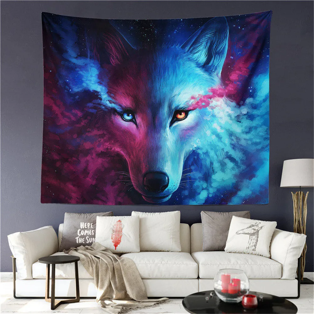 Animal Wolf Tapestry Home Decor Wall Hanging Hippie Polyester Blanket Fabric Bedroom Carpet Planet Boys Home Bedspreads
Animal Wolf Tapestry Home Decor Wall Hanging Hippie Polyester Blanket Fabric Bedroom Carpet Planet Boys Home Bedspreads