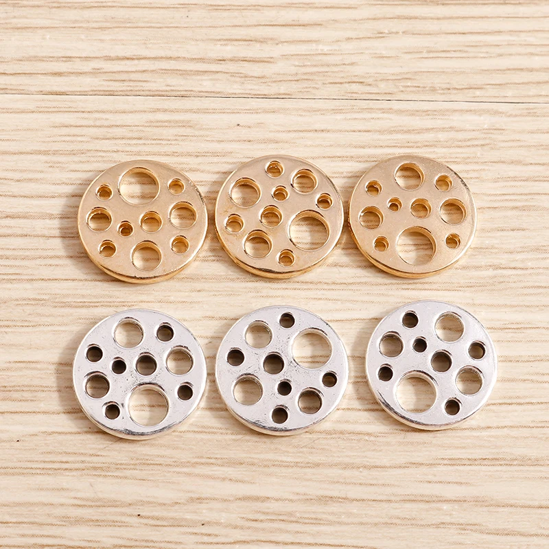 30pcs 13*13mm 2 Colors Alloy Hollow Circle Charms for Connectors for Jewelry Making DIY Handmade Bracelets Necklaces Accessories
30pcs 13*13mm 2 Colors Alloy Hollow Circle Charms for Connectors for Jewelry Making DIY Handmade Bracelets Necklaces Accessories