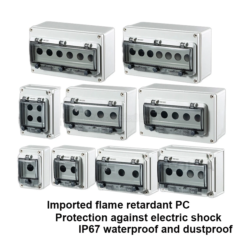 Indoor and outdoor waterproof button switch control box plastic rainproof electric control box box electrical protection cover
Indoor and outdoor waterproof button switch control box plastic rainproof electric control box box electrical protection cover