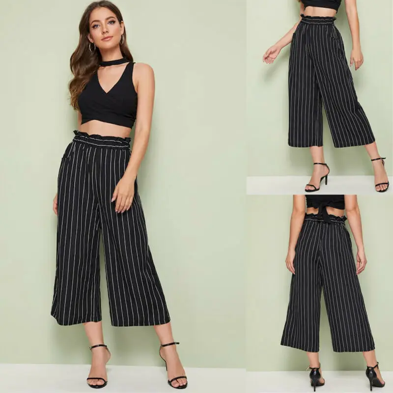 Sexy Women Harem Trousers Pants 2019 Brand New Fashion Girl Striped Baggy Hippie Boho Wide Leg | Женская одежда