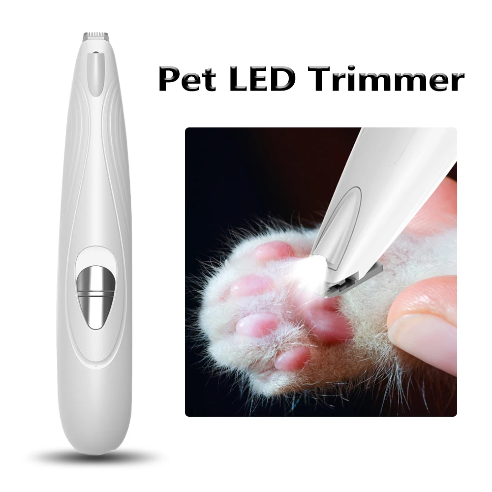 Парикмахерский нож для домашних животных Pet Trimmer LED Light Health Care Clipper Dog Cat Rabbit Animals Paw Butt Face Ear Hair Professional Haircutter Scis on.
