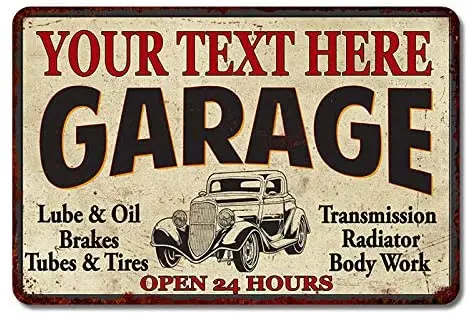 Metal Tin Sign Home Garage Retro Decorative Panel Your Text Here Garage Garage Decoration Metal Wall Sign 8x12 or 12x16 Inches 
Metal Tin Sign Home Garage Retro Decorative Panel Your Text Here Garage Garage Decoration Metal Wall Sign 8x12 or 12x16 Inches