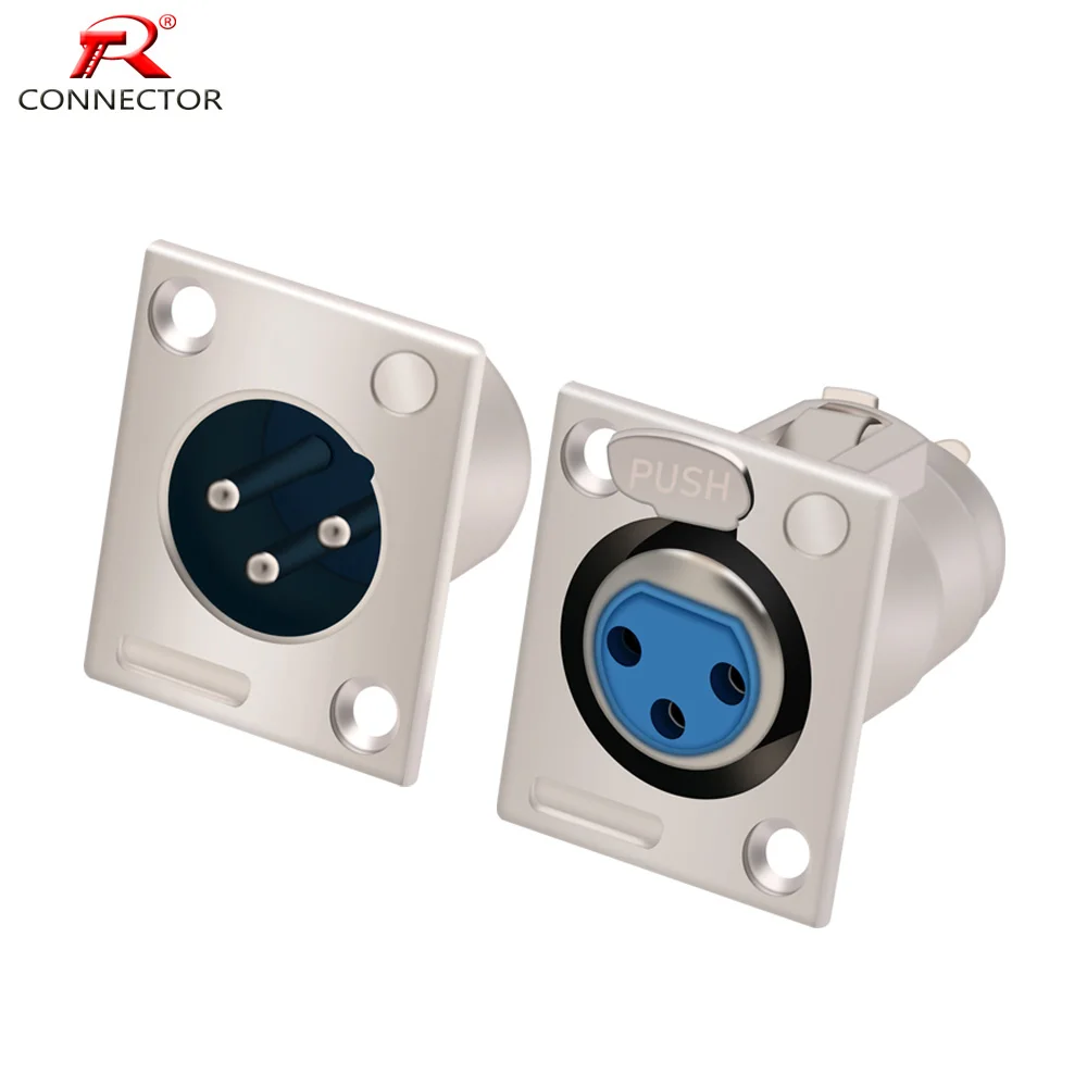 2pcs 3Pin XLR Connector metal YS1K3F2 xlr Female Jack+Male Plug Connector panel mounted for mic microphone audio devices
2pcs 3Pin XLR Connector metal YS1K3F2 xlr Female Jack+Male Plug Connector panel mounted for mic microphone audio devices