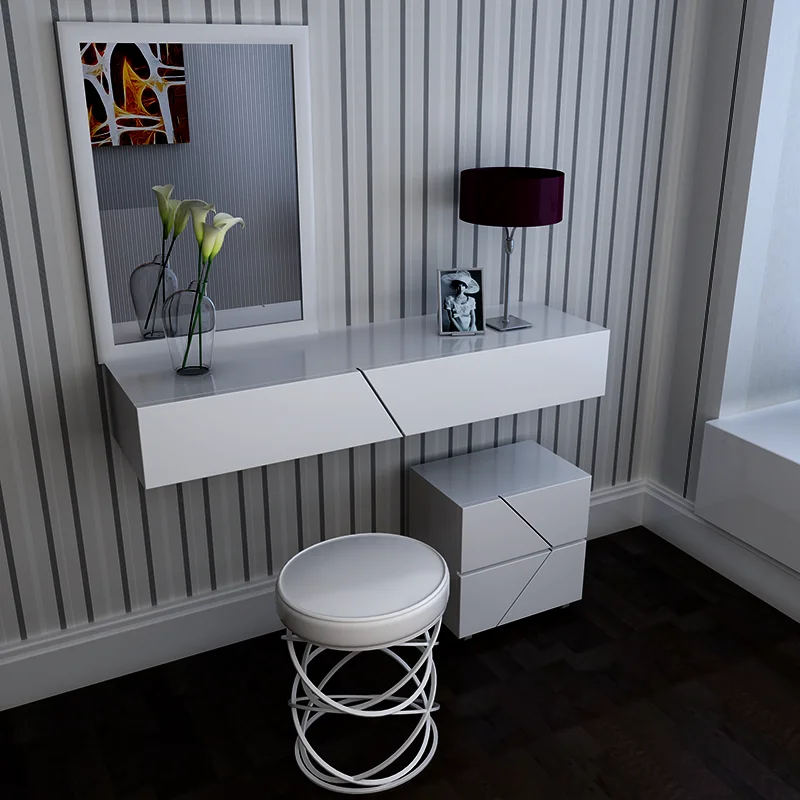 Simple Dressing Table Bedside Table Small Apartment Bedroom Corner Dressing Table Mini Wall Hanging White Vanity Makeup Desk
Simple Dressing Table Bedside Table Small Apartment Bedroom Corner Dressing Table Mini Wall Hanging White Vanity Makeup Desk
