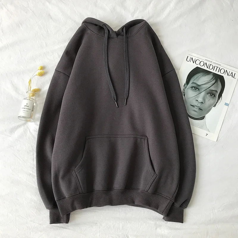 2021 New Plus velvet Basic Hoodies For Women Leisure Female winter Solid Colour Casual SweatshirtHip Pop Tops
2021 New Plus velvet Basic Hoodies For Women Leisure Female winter Solid Colour Casual SweatshirtHip Pop Tops