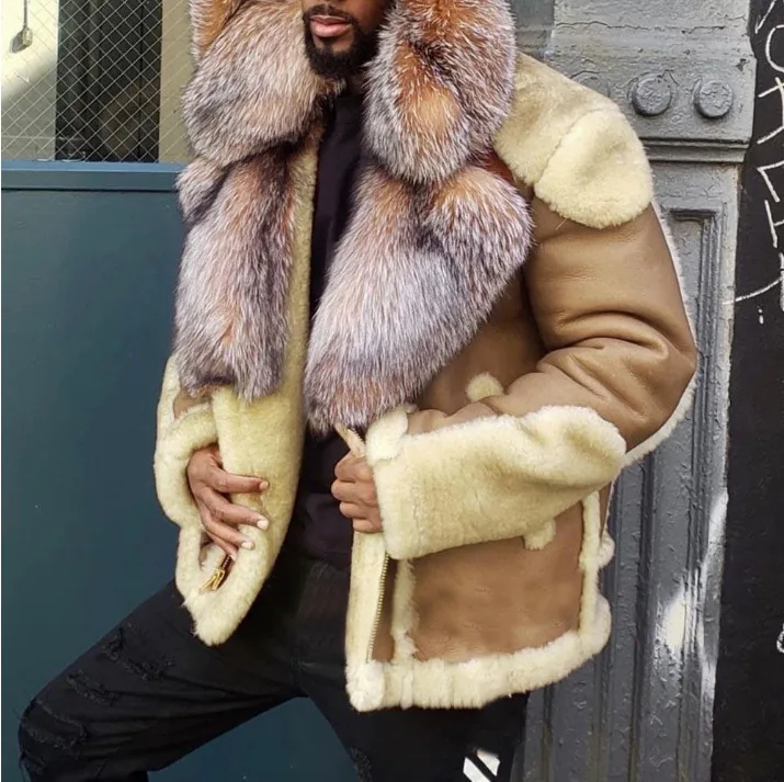 WEPBEL Men Warm Fashion Winter Coats Pu Leather Fur Neck Parka Coat Full Sleeve Thick Jacket
WEPBEL Men Warm Fashion Winter Coats Pu Leather Fur Neck Parka Coat Full Sleeve Thick Jacket