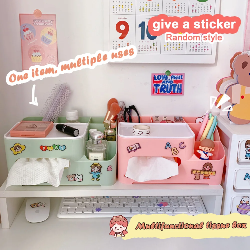 Multi-function Storage Box Multi-compartment Makeup Storage Stationery Storage Rack Tissue Box Jewelry Box Desktop Organizer
Multi-function Storage Box Multi-compartment Makeup Storage Stationery Storage Rack Tissue Box Jewelry Box Desktop Organizer