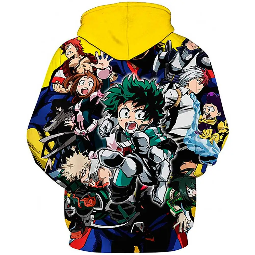 Толстовки мужские/женские с 3D-принтом аниме My Hero Academia Bakugo Katsuki толстовки