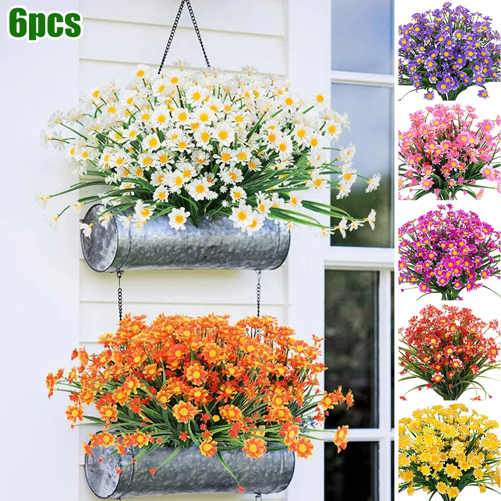 6pcs Artificial Daisies Fake Flowers Bundles Shrubs Hanging Outdoor Garden Decoration Balcony Walkway DIY Flower Basket Decor
6pcs Artificial Daisies Fake Flowers Bundles Shrubs Hanging Outdoor Garden Decoration Balcony Walkway DIY Flower Basket Decor