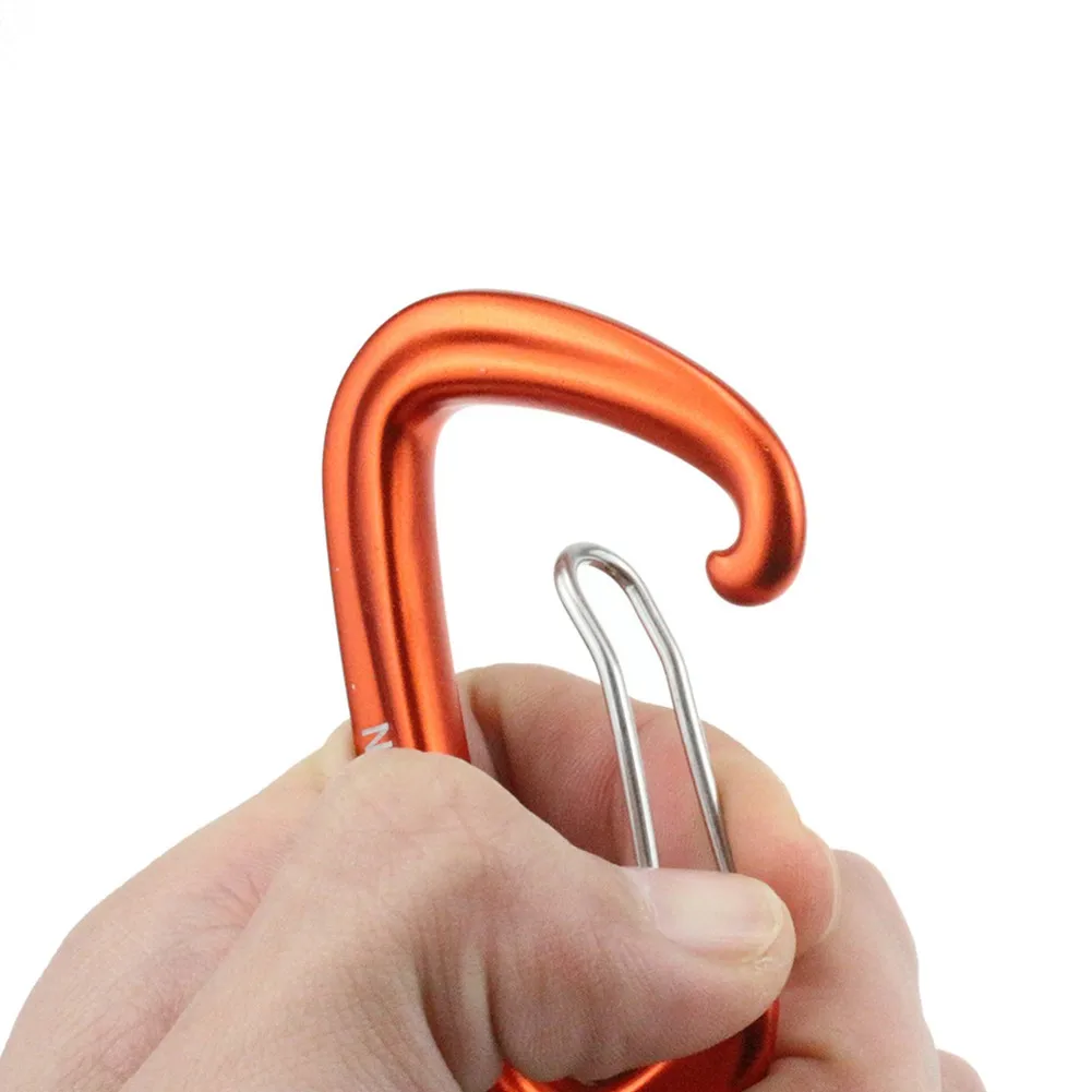 12KN Aluminium Carabiner D Shape Snap Clip Hook With High Tensile Strength Aluminum Alloy Hook For Climbing Backpack Hook
12KN Aluminium Carabiner D Shape Snap Clip Hook With High Tensile Strength Aluminum Alloy Hook For Climbing Backpack Hook