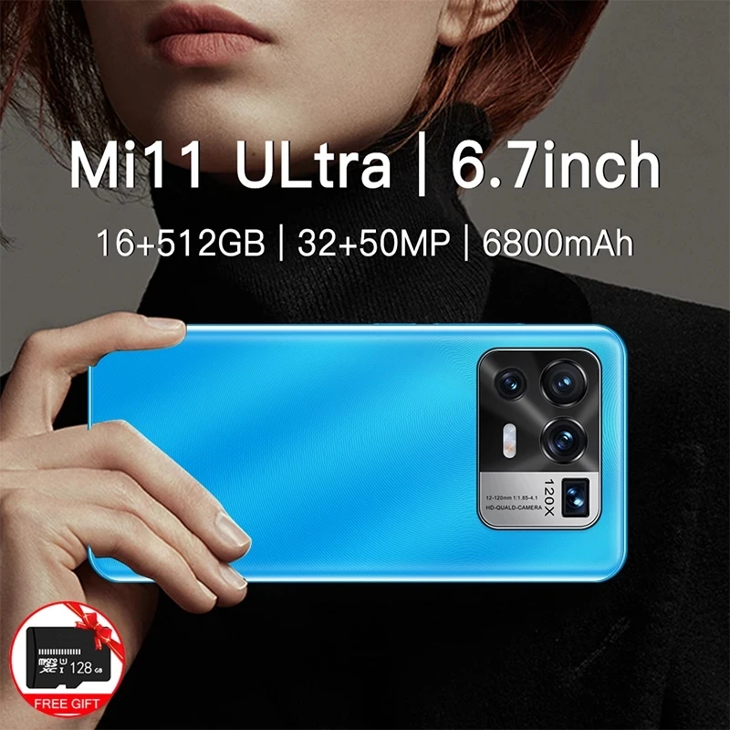 Global Version Mi 11 Ultra 6.7 Inch Smart Phone Full Screen Phone 6800mAh 8G+256G Andriod10 32+50MP Fingerprint ID 5G Cell Phone
Global Version Mi 11 Ultra 6.7 Inch Smart Phone Full Screen Phone 6800mAh 8G+256G Andriod10 32+50MP Fingerprint ID 5G Cell Phone