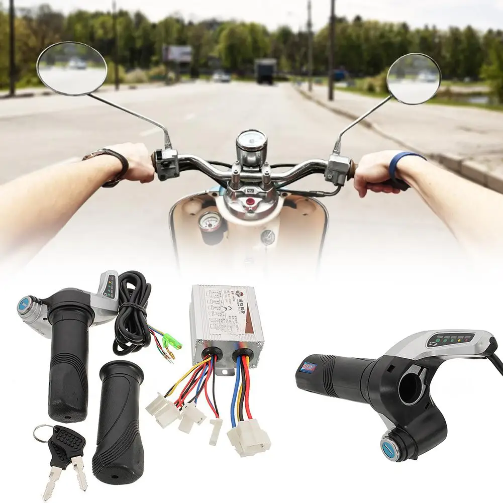 DC 24V 500W Motor Speed Controller Electric Bike Throttle Twist Grips for Electric Bicycle Scooter Moto Brushed Controller
DC 24V 500W Motor Speed Controller Electric Bike Throttle Twist Grips for Electric Bicycle Scooter Moto Brushed Controller