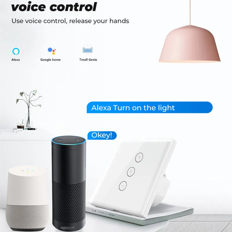 Tuya WiFi Smart Dimmer Switch Light Wireless Touch Dimming Wall Control LED Wireless Timer Remote Control With Alexa Google Home
Tuya WiFi Smart Dimmer Switch Light Wireless Touch Dimming Wall Control LED Wireless Timer Remote Control With Alexa Google Home