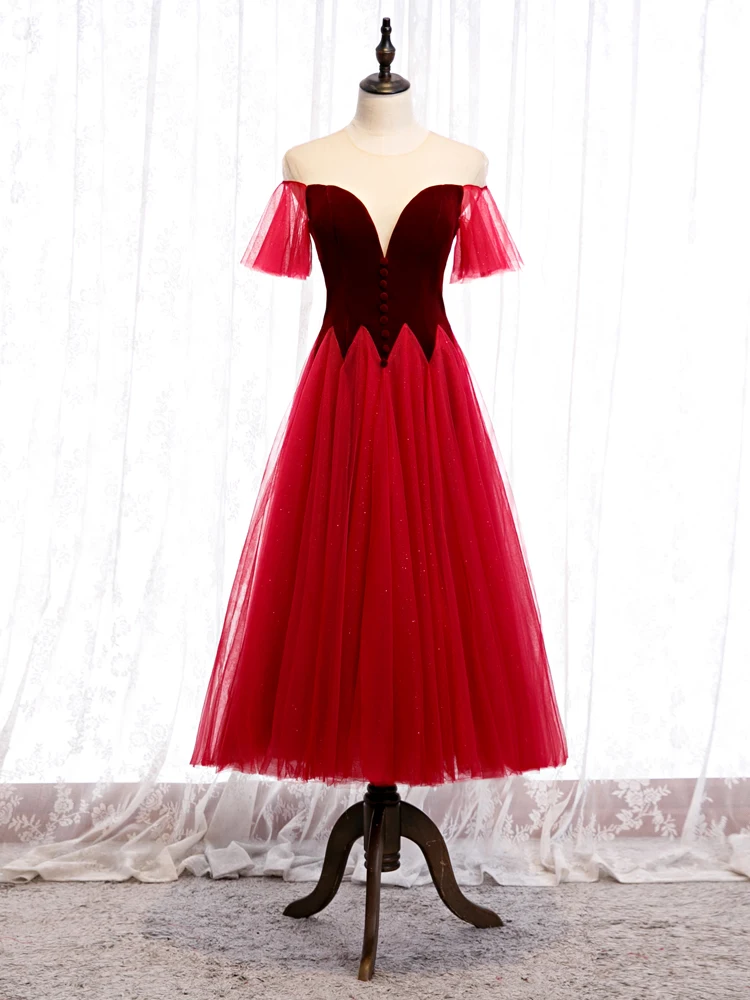 2020 New The Noble Evening Dress Fashion Wine Red Short Sleeve Tulle Evening Gowns Vintage Party Prom Dresses Robe De Soiree
2020 New The Noble Evening Dress Fashion Wine Red Short Sleeve Tulle Evening Gowns Vintage Party Prom Dresses Robe De Soiree