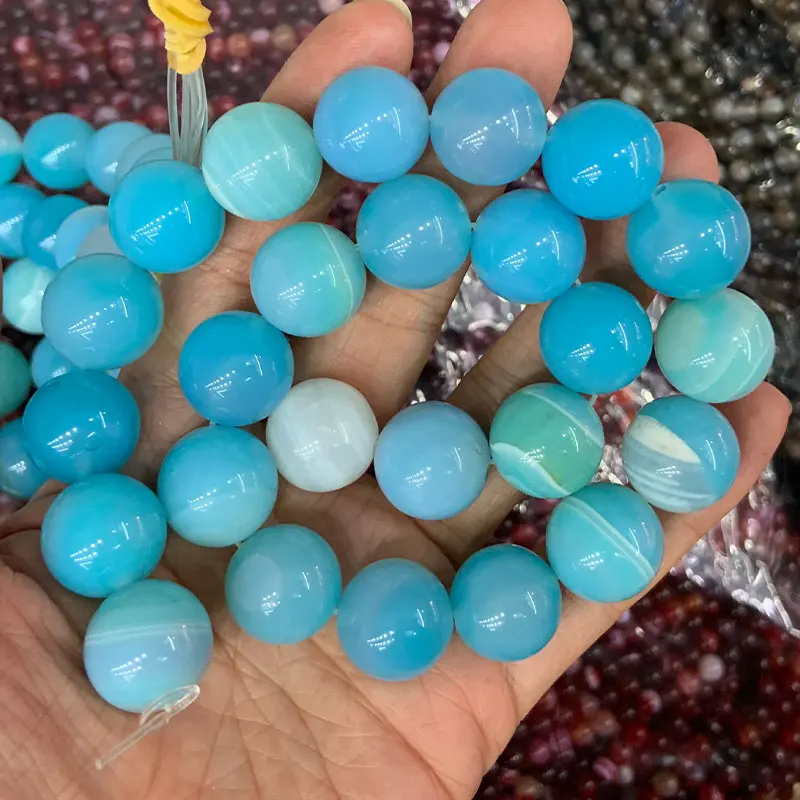 6-12mm Natural Blue Banded Agates Beads Round Strip DIY Loose Stone Beads For Jewelry Making Bracelet Necklace For Women Gift
6-12mm Natural Blue Banded Agates Beads Round Strip DIY Loose Stone Beads For Jewelry Making Bracelet Necklace For Women Gift