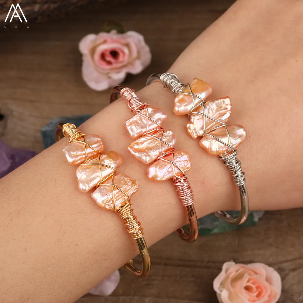 Champange Color Freeform Natural Pearl Beads Cuff Bangles Bracelets Fashion Women Pearl Beads Bracelet Couple Jewelry Dropship
Champange Color Freeform Natural Pearl Beads Cuff Bangles Bracelets Fashion Women Pearl Beads Bracelet Couple Jewelry Dropship