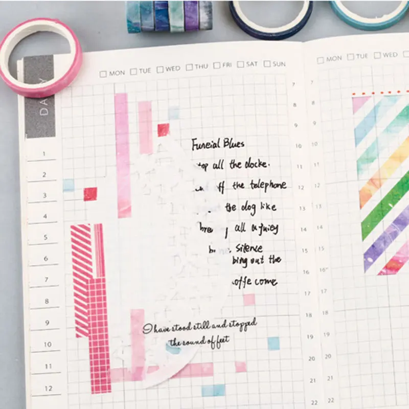 20Pcs Multi-color Washi Tape Aesthetic Scrapbooking Decorative Adhesive Tapes Paper Japanese Stationery Sticker PUO88
20Pcs Multi-color Washi Tape Aesthetic Scrapbooking Decorative Adhesive Tapes Paper Japanese Stationery Sticker PUO88