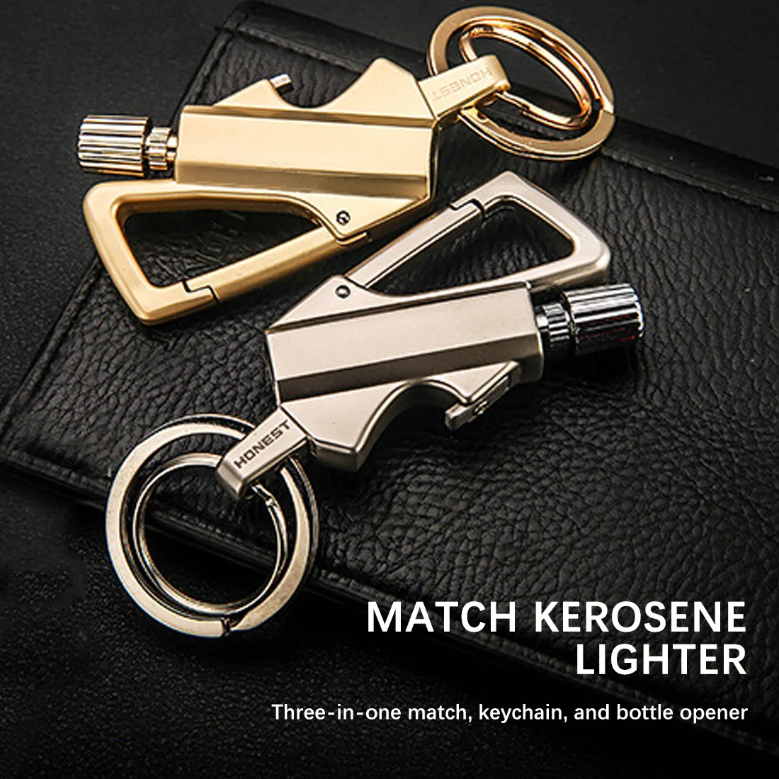 

Creative 10,000 Times Lighted Match Kerosene Lighter Keychain Multifunctional Outdoor Waterproof Million Matches Fire Starter