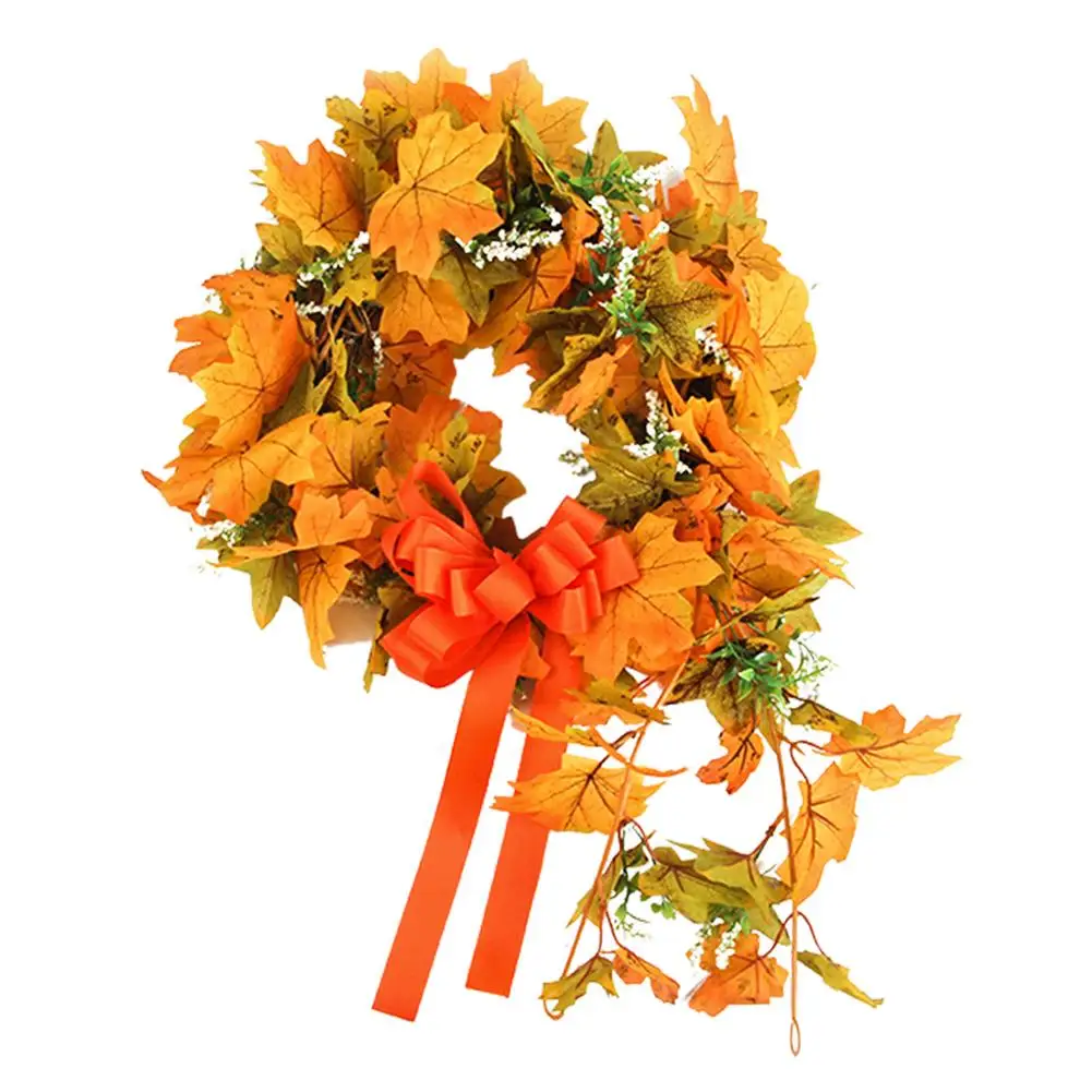 Artificial Autumn Wreath Decorations Front Door With Maple Leaf 45x64cm/17.7x25.2in Fall Garland Ornament For Thanksgiving Har
Artificial Autumn Wreath Decorations Front Door With Maple Leaf 45x64cm/17.7x25.2in Fall Garland Ornament For Thanksgiving Har