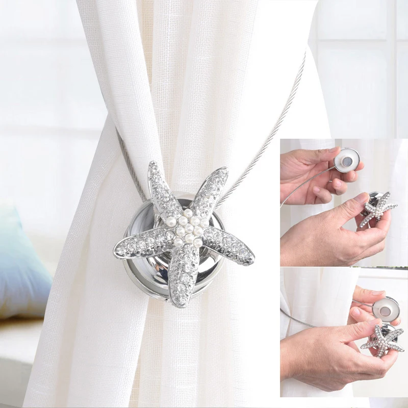1Pc Curtain Tieback Magnetic Curtains Clamps Holder For Windows Living Room Decorative Starfish Hanging Clip Curtain Accessories
1Pc Curtain Tieback Magnetic Curtains Clamps Holder For Windows Living Room Decorative Starfish Hanging Clip Curtain Accessories