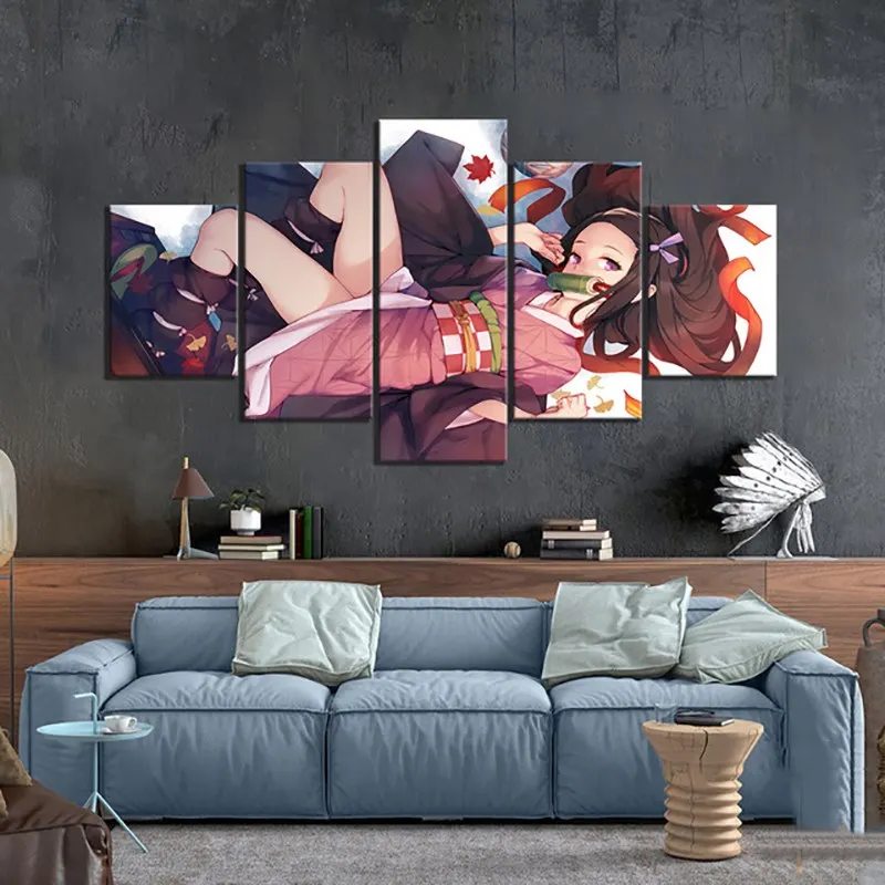 5 Pieces Wall Art Demon Slayer Kimetsu No Yaiba Prints Painting Canvas Poster Modular Anime Picture Bedroom Modern Home Decor
5 Pieces Wall Art Demon Slayer Kimetsu No Yaiba Prints Painting Canvas Poster Modular Anime Picture Bedroom Modern Home Decor