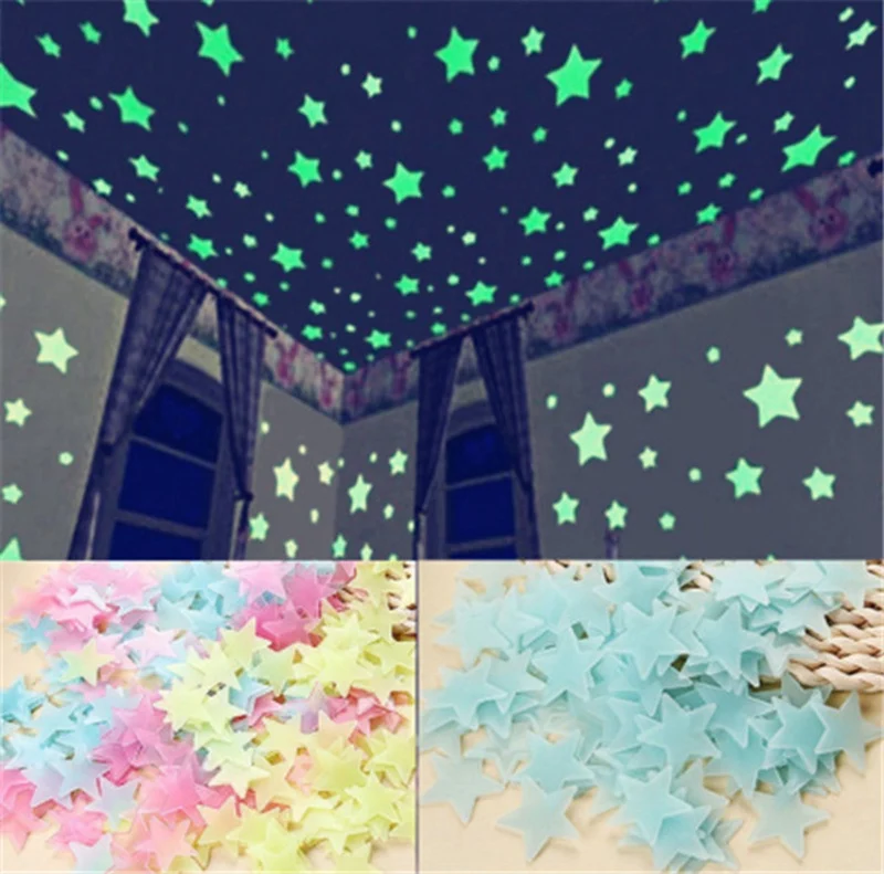100pcs 3D Stars Glow In The Dark Wall Stickers Luminous Fluorescent Wall Stickers For Kids Baby Room Bedroom Ceiling Home Decor
100pcs 3D Stars Glow In The Dark Wall Stickers Luminous Fluorescent Wall Stickers For Kids Baby Room Bedroom Ceiling Home Decor