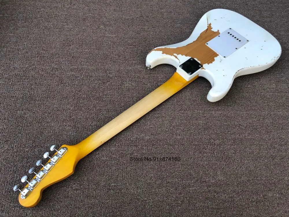 Heavy Relic ST Electric Guitar Alder Body Aged Hardware Tremolo Bridge Vintage Neck White Nitro Lacquer Finish High Quality
Heavy Relic ST Electric Guitar Alder Body Aged Hardware Tremolo Bridge Vintage Neck White Nitro Lacquer Finish High Quality