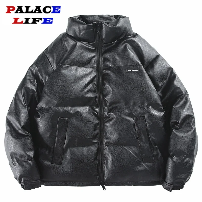 Hip Hop Streetwear Parka Jacket Harajuku Plain PU Leather Padded Jacket Windbreaker 2021 Winter Cotton Casual Jacket Coat Warm
Hip Hop Streetwear Parka Jacket Harajuku Plain PU Leather Padded Jacket Windbreaker 2021 Winter Cotton Casual Jacket Coat Warm