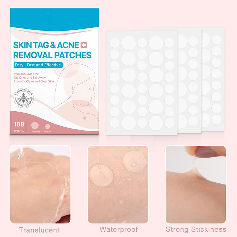 108pcs Skin Tag Removal Patches Skin Tag Removal Remover Skin Care Tool Foot Patch Removal with Cotton Swab BUTT666
108pcs Skin Tag Removal Patches Skin Tag Removal Remover Skin Care Tool Foot Patch Removal with Cotton Swab BUTT666