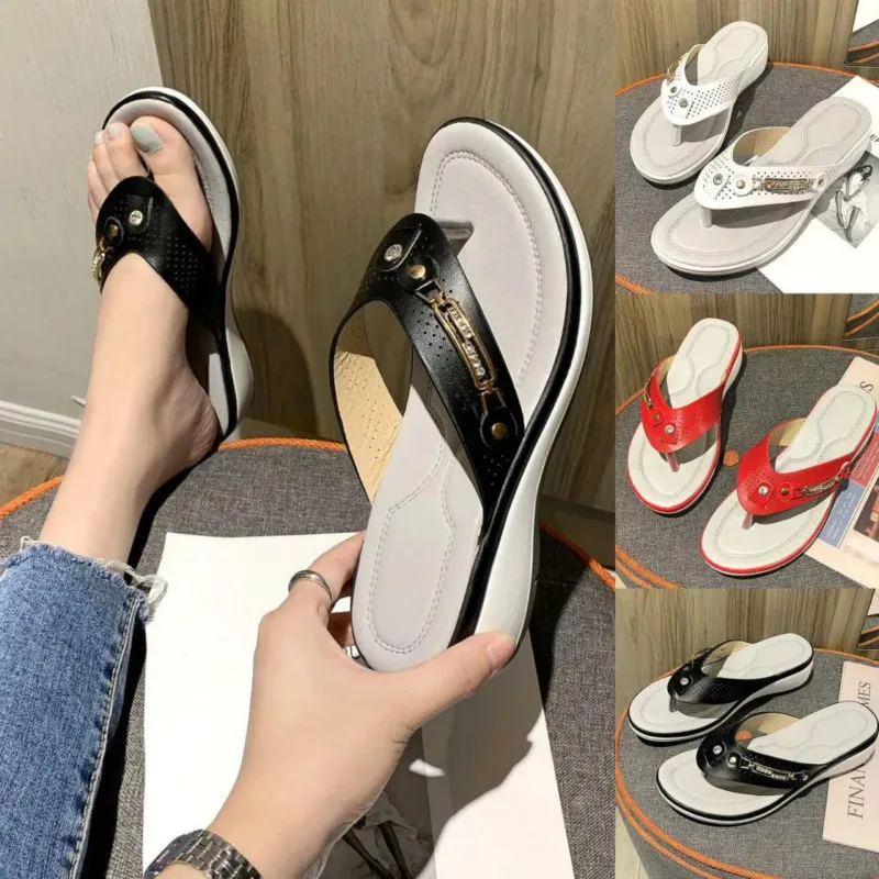 Ladies Summer Slippers Chain New Fashion Women Shoes Wedges Casual Soft Wedges Flip Flops Cozy Woman Plus Size Soft Comfortable 
Ladies Summer Slippers Chain New Fashion Women Shoes Wedges Casual Soft Wedges Flip Flops Cozy Woman Plus Size Soft Comfortable