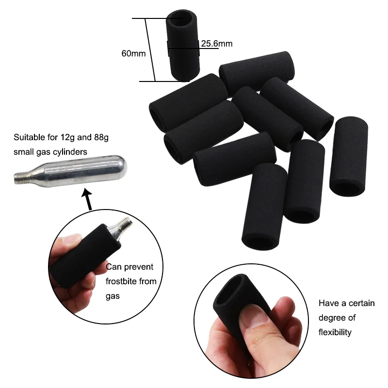 12g 16g CO2 Cartridge Sponge Cover for CO2 Inflator Bike Pump Bicycle Accessories Prevent Frostbite Protect Palms Soft Durable
12g 16g CO2 Cartridge Sponge Cover for CO2 Inflator Bike Pump Bicycle Accessories Prevent Frostbite Protect Palms Soft Durable