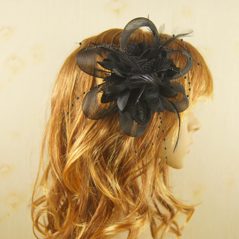 Wedding bride gauze hair headdress women fancy feather fascinator bridal feather wedding party cocktail hair clip Hairpin
Wedding bride gauze hair headdress women fancy feather fascinator bridal feather wedding party cocktail hair clip Hairpin