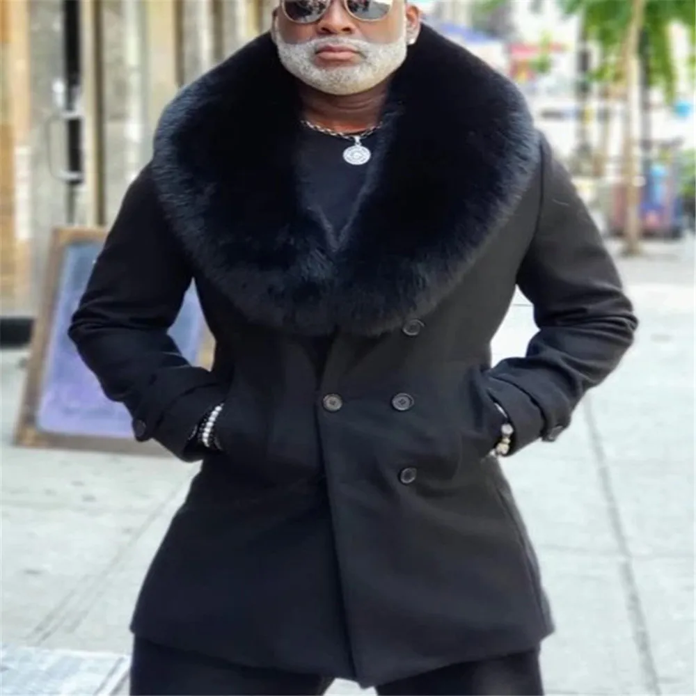 Autumn Winter Fashion Men's Jackets Imitation Mink Plus Velvet Thick Warmth Men's Jacket Fur Coat With Fur Collar With Pockets
Autumn Winter Fashion Men's Jackets Imitation Mink Plus Velvet Thick Warmth Men's Jacket Fur Coat With Fur Collar With Pockets