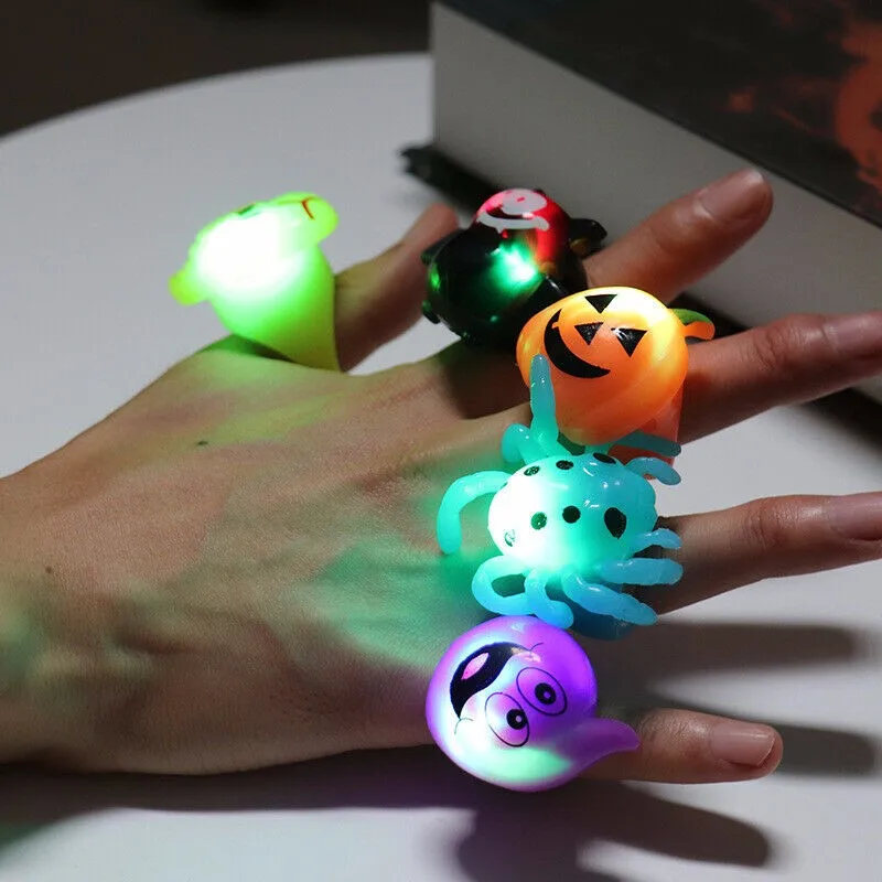 5pcs Halloween Glowing Rings Favors for Kids Prizes Flashing LED Jelly Light Up Rings Toys Children Fidget Toy Wholesales!
5pcs Halloween Glowing Rings Favors for Kids Prizes Flashing LED Jelly Light Up Rings Toys Children Fidget Toy Wholesales!