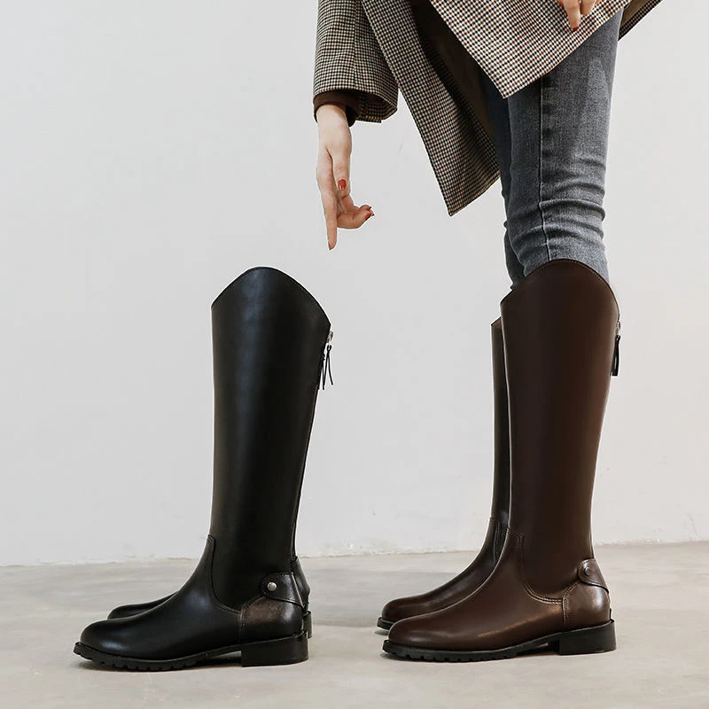 Женские высокие сапоги до колена из искусственной кожи на молнии, женские модные однотонные лаконичные Современные Сапоги для улицы на осе... 
Женские высокие сапоги до колена из искусственной кожи на молнии, женские модные однотонные лаконичные Современные Сапоги для улицы на осе...