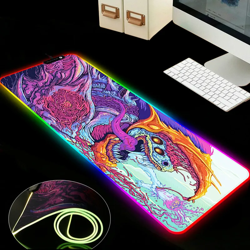 Большой коврик для мыши RGB большой светодиодный игровой ноутбука