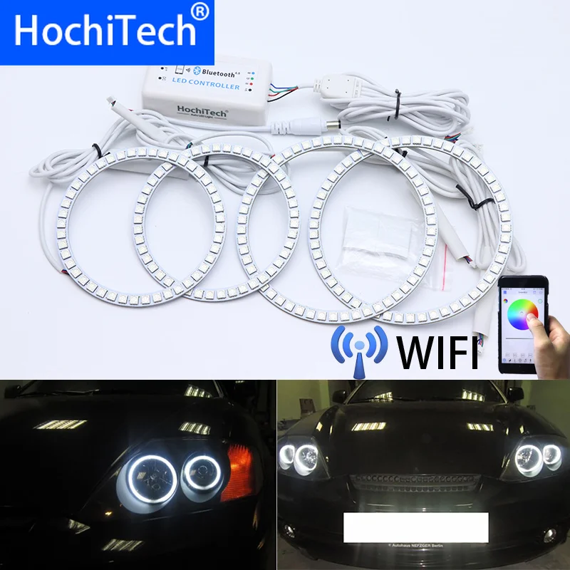Wi-Fi, Беспроводной с несколькими цветами RGB Цвет светодиодный ангельские глаза гало кольца Дневной светильник DRL для Hyundai Tiburon 2003 2004 2005 2006 
Wi-Fi, Беспроводной с несколькими цветами RGB Цвет светодиодный ангельские глаза гало кольца Дневной светильник DRL для Hyundai Tiburon 2003 2004 2005 2006