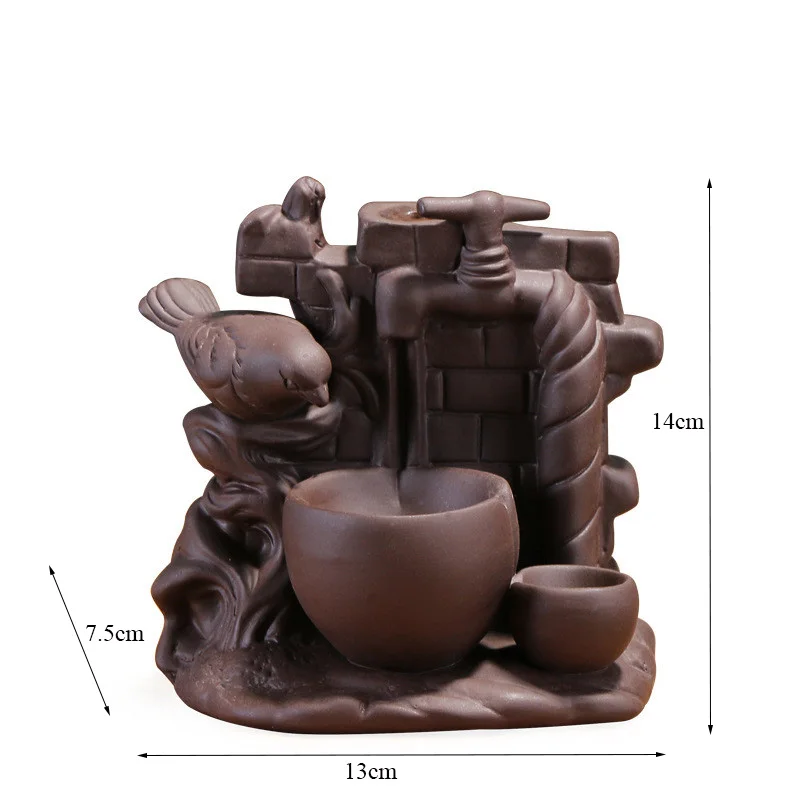 Backflow Smoke Incense Burner Purple Clay Rockery Waterfall Incense Cones Holder Aromatherapy Ceramic Encensoir Home Decor EB5XX
Backflow Smoke Incense Burner Purple Clay Rockery Waterfall Incense Cones Holder Aromatherapy Ceramic Encensoir Home Decor EB5XX