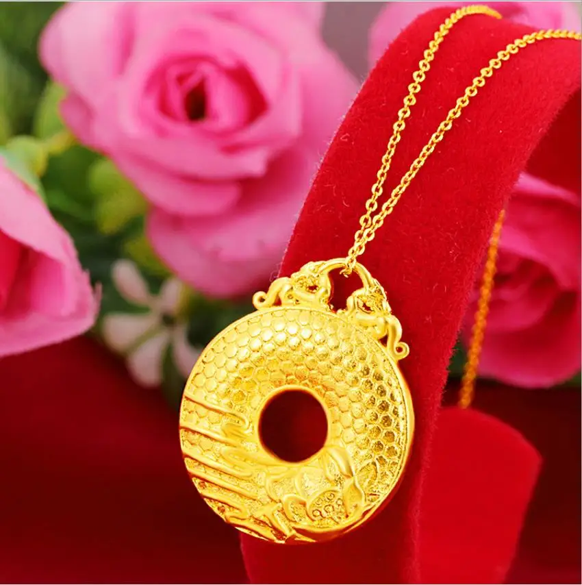 Hi Fashion women 24K Gold round dragon Pendant Necklace for party Jewelry with Chain Choker Birthday Gift girl
Hi Fashion women 24K Gold round dragon Pendant Necklace for party Jewelry with Chain Choker Birthday Gift girl
