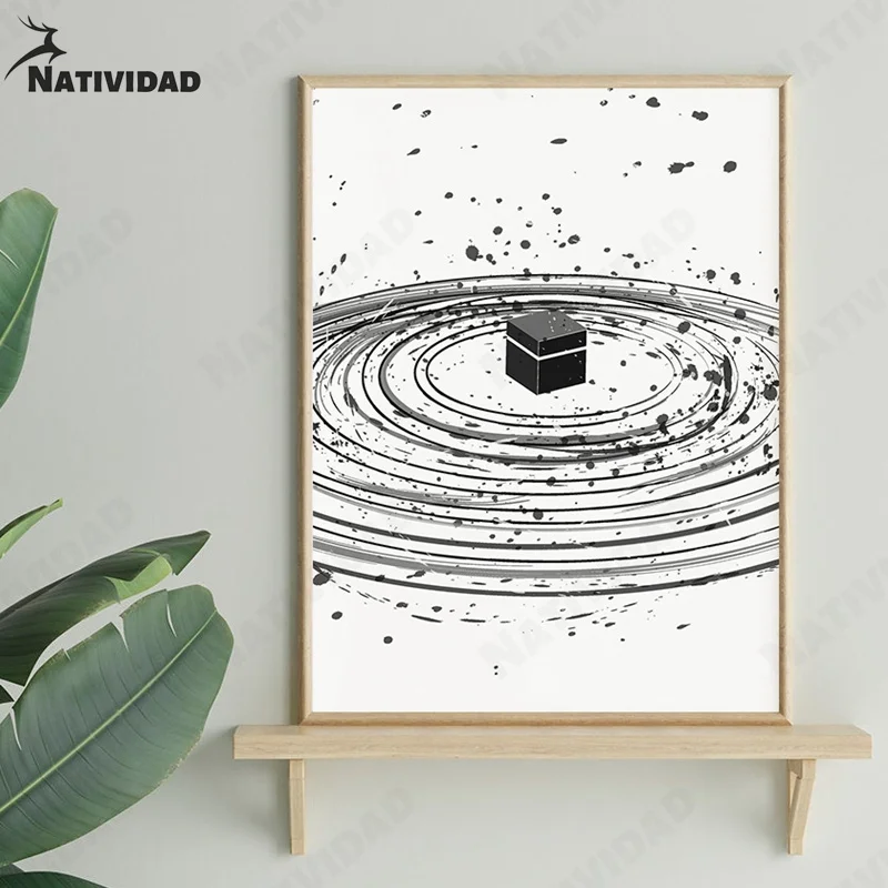 Stereo Geometric Abstract Print Islamic Wall Art Canvas Painting Muslim Poster Black and White Traditional Art Picture Home Deco
Stereo Geometric Abstract Print Islamic Wall Art Canvas Painting Muslim Poster Black and White Traditional Art Picture Home Deco