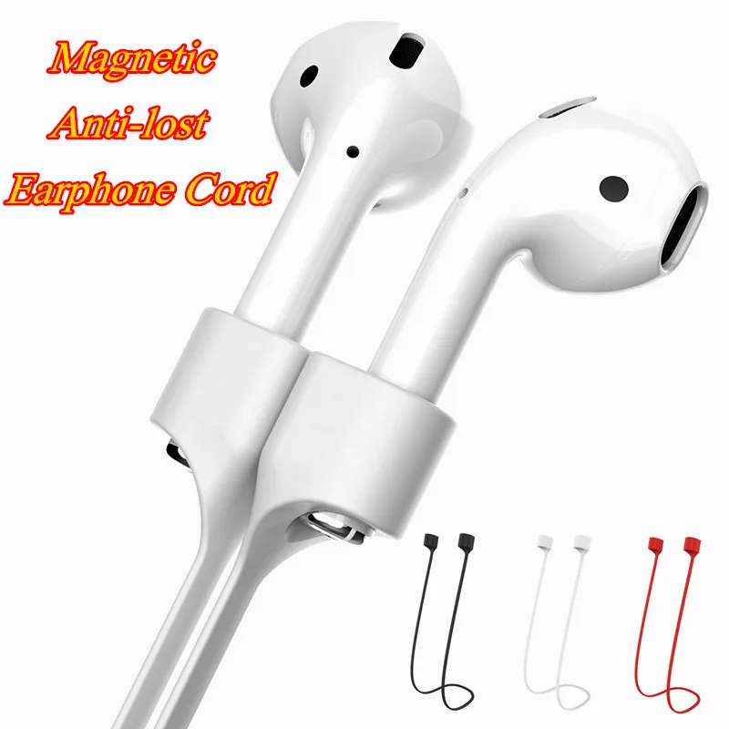 Силиконовый кабель для наушников Apple Airpod защитная веревка ремешок с магнитной