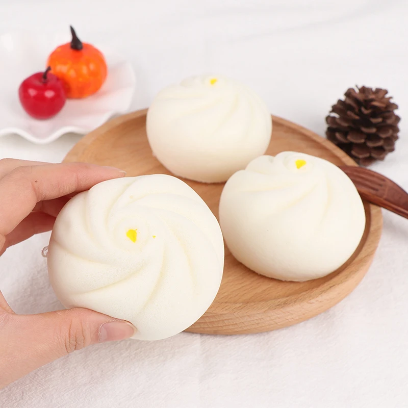 

1PC Creative Chinese Steamed Stuffed Bun Bread Soft Squishy Food Toys For Children Slow Rising Stress Relief Toy Gift