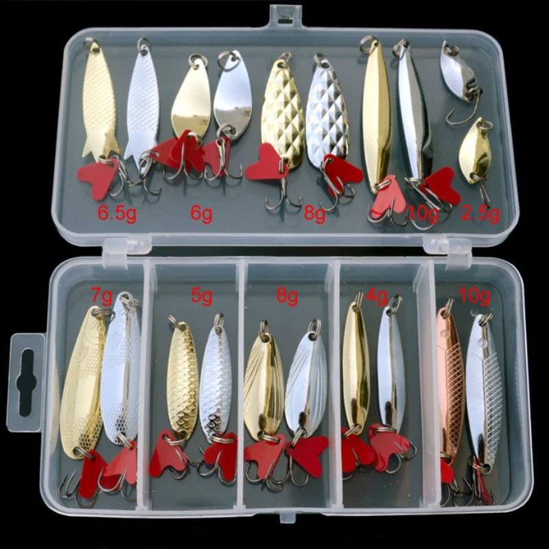 20pcs/set Mixed Colors Fishing Lures Spoon Bait Metal Lure Kit Hard Bait Fresh Water Bass Pike Bait
20pcs/set Mixed Colors Fishing Lures Spoon Bait Metal Lure Kit Hard Bait Fresh Water Bass Pike Bait