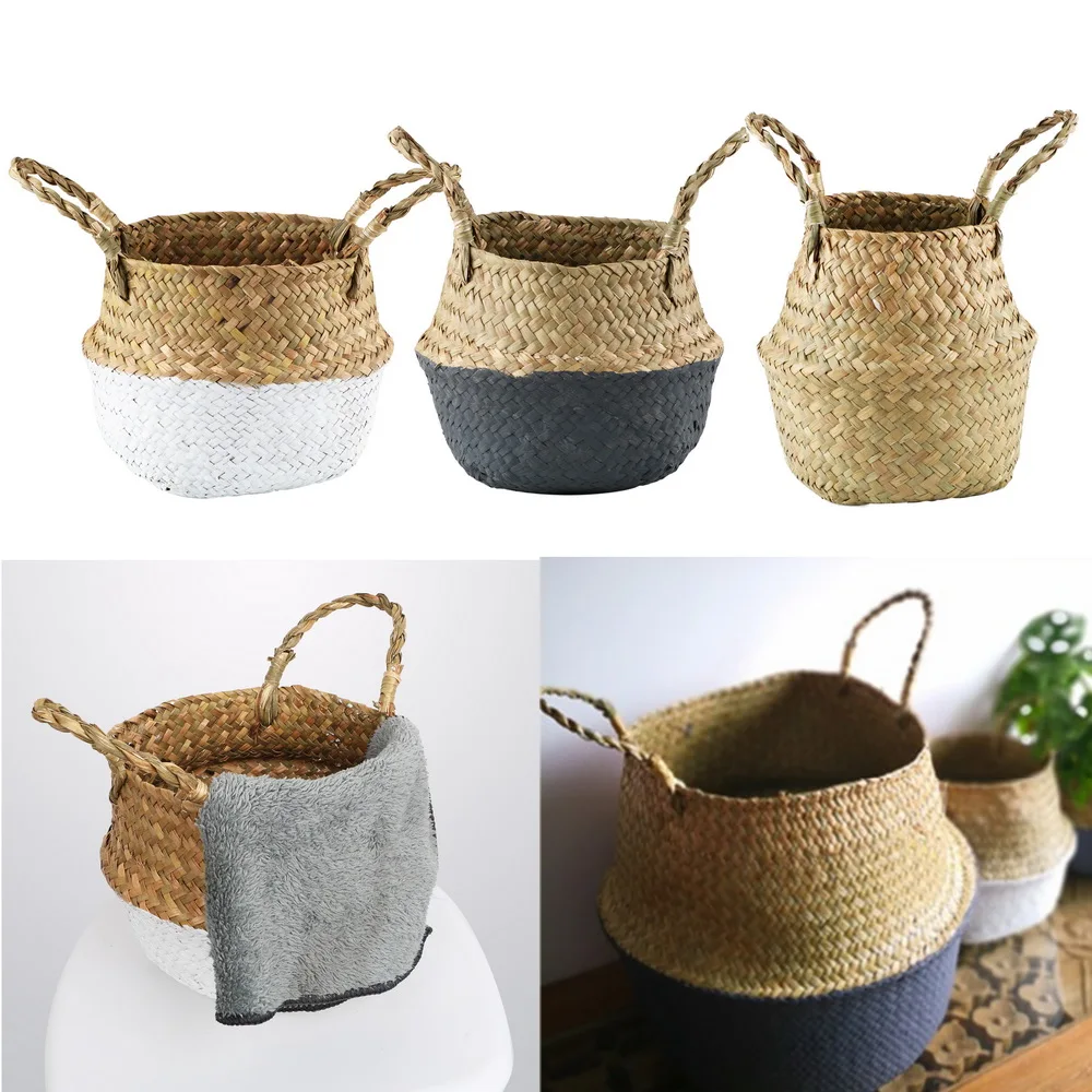 Foldable Large Natural Sea Straw Textile Organizer Patchwork Handmade Woven Basket Sundries Storage Basket
Foldable Large Natural Sea Straw Textile Organizer Patchwork Handmade Woven Basket Sundries Storage Basket
