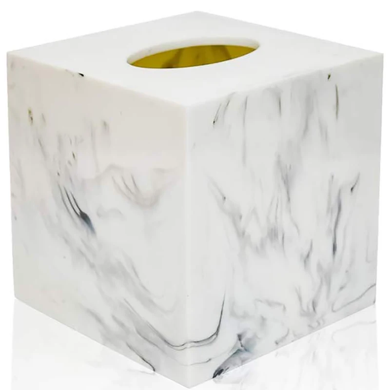 LUDA Square Tissue Box Cover, Facial Napkin Holder for Bathroom Living Room Office, Marble-Imitation Made of Resin (White)
LUDA Square Tissue Box Cover, Facial Napkin Holder for Bathroom Living Room Office, Marble-Imitation Made of Resin (White)