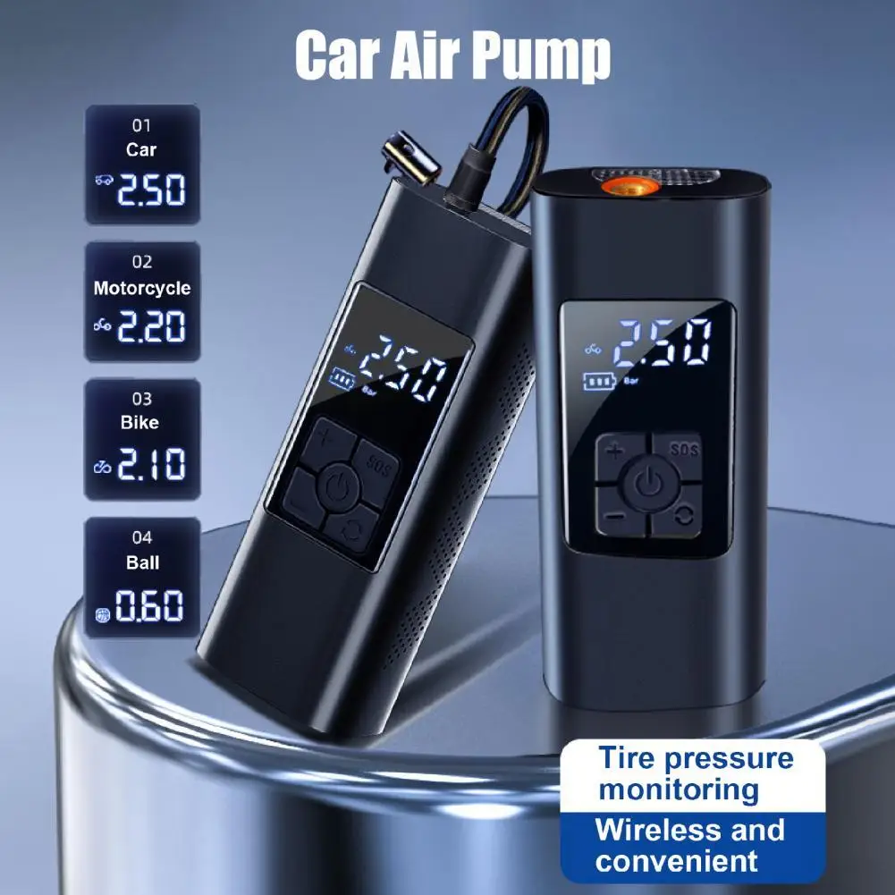Inflatable Pump LCD Display High Strength Electric Car Portable Tyre Inflator for Bicycle
Inflatable Pump LCD Display High Strength Electric Car Portable Tyre Inflator for Bicycle