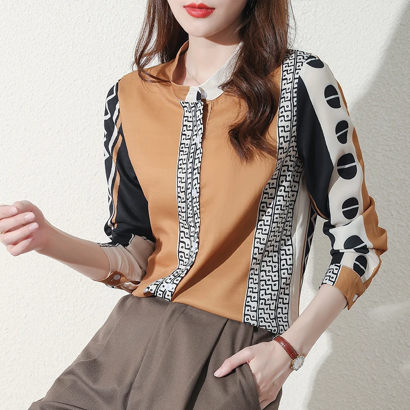 Women's Blouse Print Girl's Shirt New Casual Loose Chiffon Plus Size Long Sleeve Top Summer Retro Lady Blusas Houthion
Women's Blouse Print Girl's Shirt New Casual Loose Chiffon Plus Size Long Sleeve Top Summer Retro Lady Blusas Houthion
