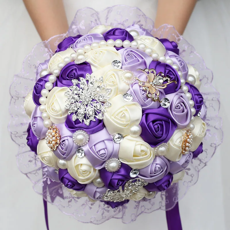Large Purple Bridal Wedding Bouquet Pearl Bridesmaid Artificial Flowers Buque De Noiva Diamond Bouquets Marriage Gift W280
Large Purple Bridal Wedding Bouquet Pearl Bridesmaid Artificial Flowers Buque De Noiva Diamond Bouquets Marriage Gift W280